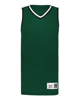 Alleson Athletic Men's Retro Basketball Jersey. A51000 - Forest/ Black/ White