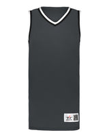 Alleson Athletic Men's Retro Basketball Jersey. A51000 - Graphite/ Black/ White