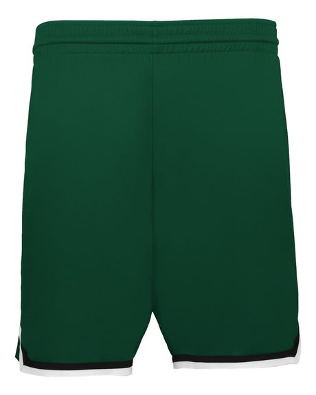 Alleson Athletic Men's Retro Basketball Shorts. A52000 - Forest/ Black/ White