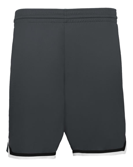 Alleson Athletic Men's Retro Basketball Shorts. A52000 - Graphite/ Black/ White