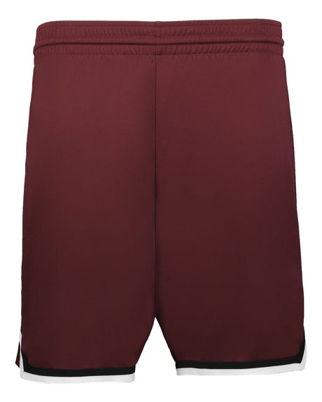 Alleson Athletic Men's Retro Basketball Shorts. A52000 - Maroon/ Black/ White