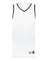 Alleson Athletic Youth Retro Basketball Jersey. A53000 - White/ Black/ White