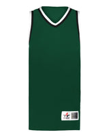 Alleson Athletic Women's Retro Basketball Jersey. A55000 - Forest/ Black/ White