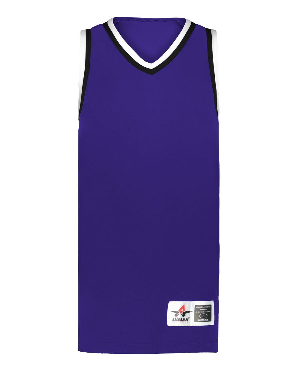 Alleson Athletic Women's Retro Basketball Jersey. A55000 - Purple/ Black/ White