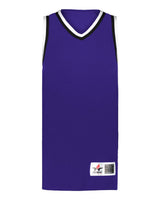 Alleson Athletic Women's Retro Basketball Jersey. A55000 - Purple/ Black/ White