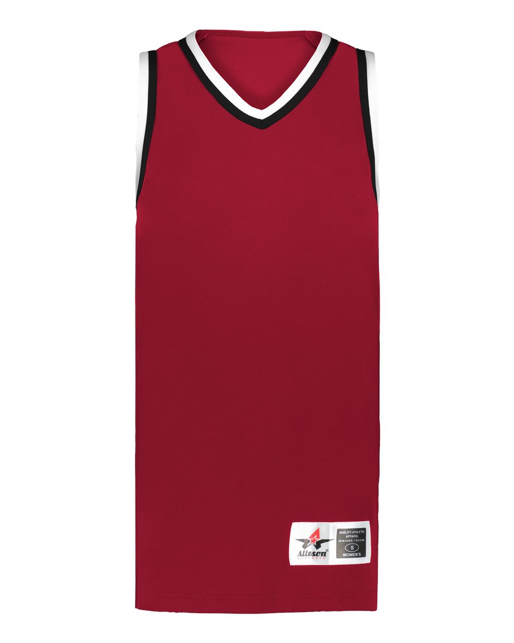 Alleson Athletic Women's Retro Basketball Jersey. A55000 - Red/ Black/ White