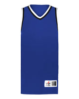 Alleson Athletic Women's Retro Basketball Jersey. A55000 - Royal/ Black/ White