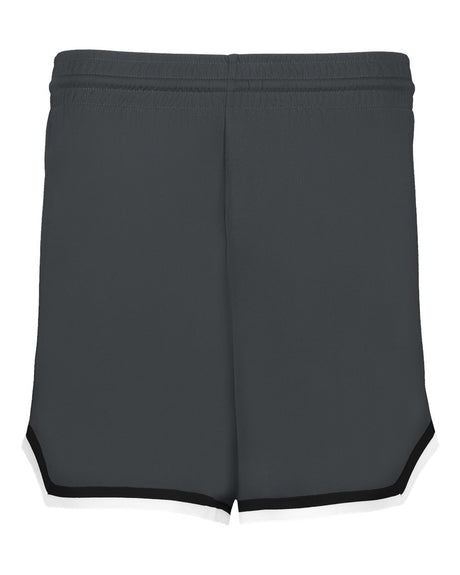 Alleson Athletic Women's Retro Basketball Shorts. A56000 - Graphite/ Black/ White