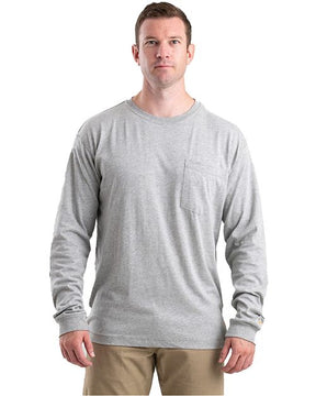 Berne Apparel Men's Tall Performance Long Sleeve Pocket T-Shirt. BSM40T