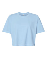 American Apparel Women's Heavyweight Cotton Garment-Dyed Boxy Cropped Tee. 1302GD - Faded Powder Blue