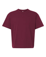 American Apparel Unisex Heavyweight Cotton Boxy Tee. 13ML0 - Burgundy