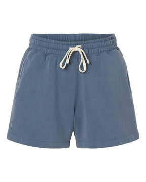 Comfort Colors Women’s Garment-Dyed Lightweight Sweat Shorts. 1468L - Blue Jean