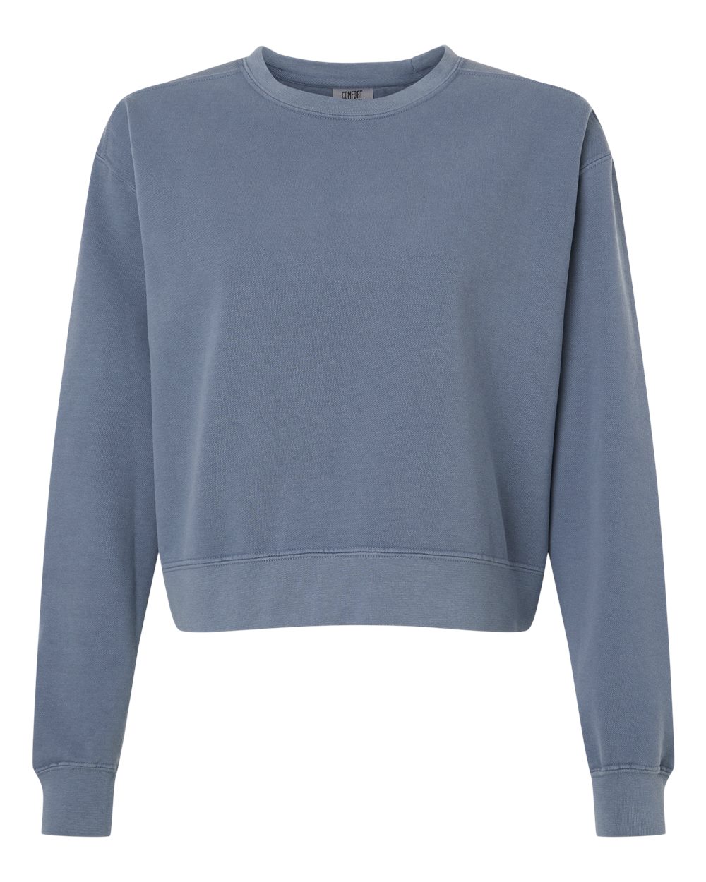 Comfort Colors Women's Garment-Dyed Mid-Length Crewneck Sweatshirt. 1566L - Blue Jean