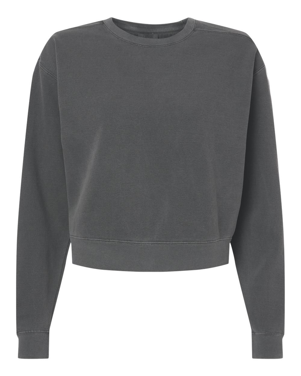 Comfort Colors Women's Garment-Dyed Mid-Length Crewneck Sweatshirt. 1566L - Pepper
