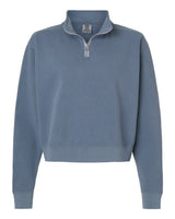 Comfort Colors Women's Garment-Dyed Mid-Length Quarter-Zip Sweatshirt. 1580L - Blue Jean