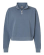 Comfort Colors Women's Garment-Dyed Mid-Length Quarter-Zip Sweatshirt. 1580L - Blue Jean