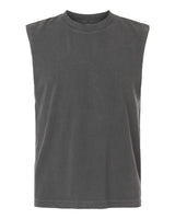 American Apparel Unisex Heavyweight Cotton Garment-Dyed Boxy Muscle Tee. 207GD - Faded Black