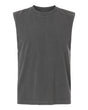 American Apparel Unisex Heavyweight Cotton Garment-Dyed Boxy Muscle Tee. 207GD - Faded Black