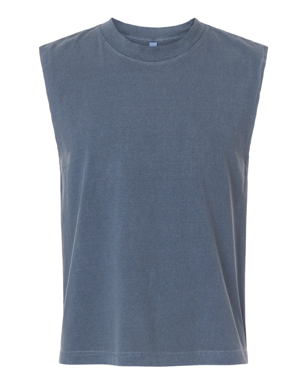 American Apparel Unisex Heavyweight Cotton Garment-Dyed Boxy Muscle Tee. 207GD - Faded Navy
