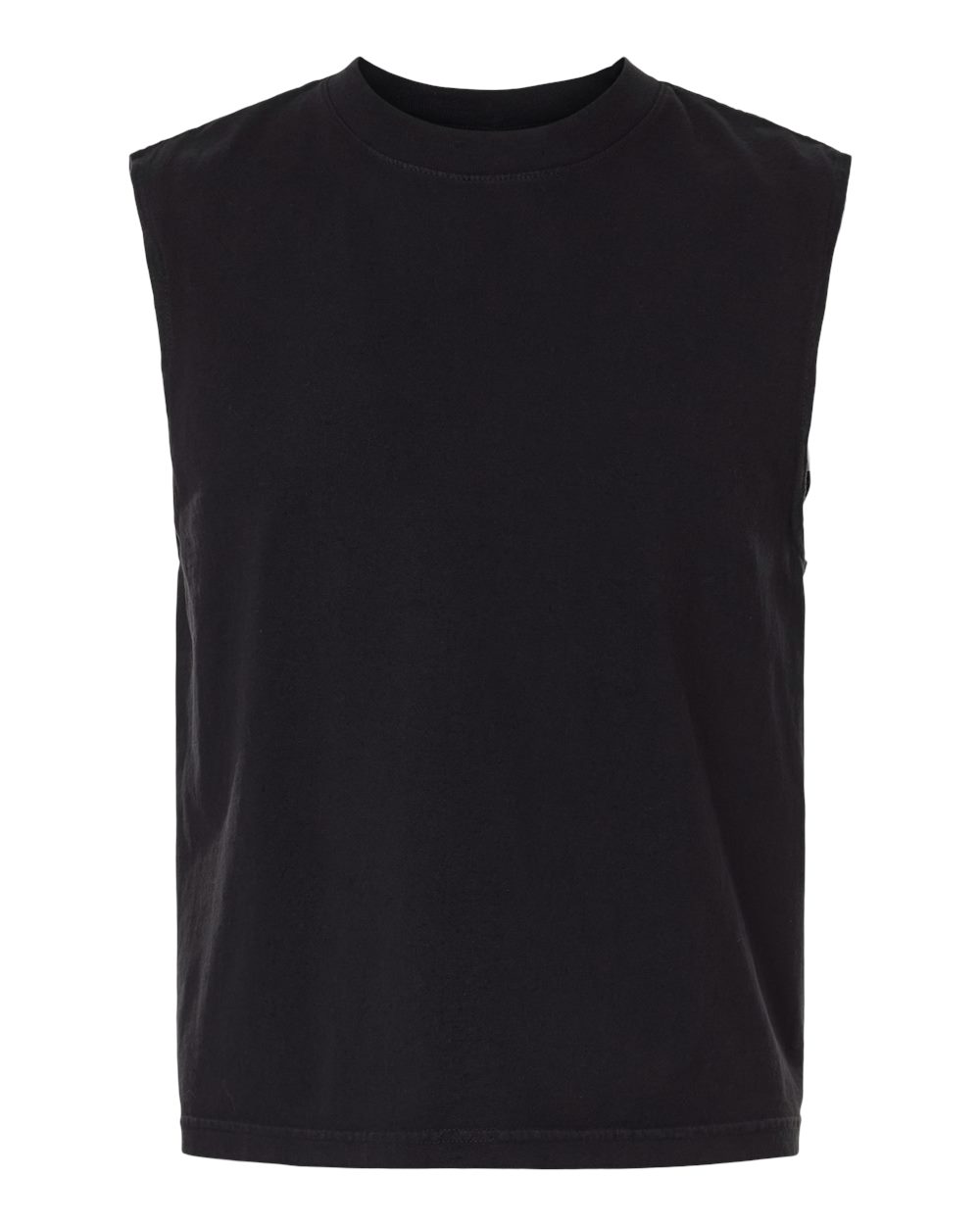 American Apparel Unisex Heavyweight Cotton Garment-Dyed Boxy Muscle Tee. 207GD - True Black