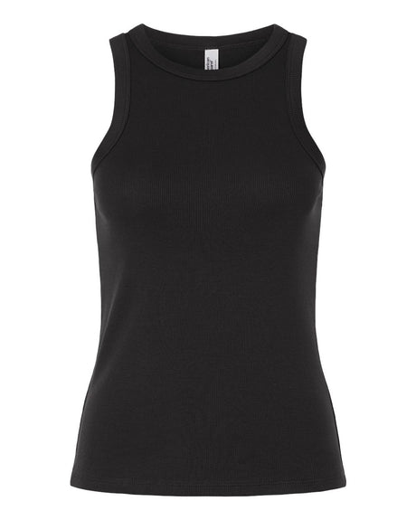 American Apparel Women's Baby Rib Fitted Tank. BR2101 - Black