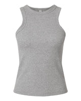 American Apparel Women's Baby Rib Fitted Tank. BR2101 - Heather Grey