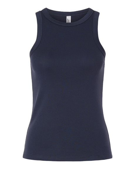 American Apparel Women's Baby Rib Fitted Tank. BR2101 - Navy