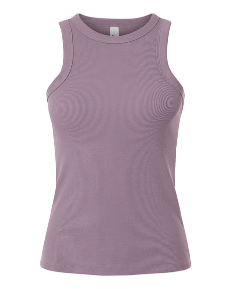 American Apparel Women's Baby Rib Fitted Tank. BR2101 - Smokey Violet