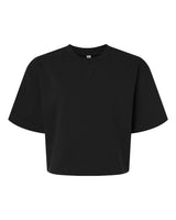 American Apparel Women's French Terry Mid-Length Boxy Top. FTCB0 - Black