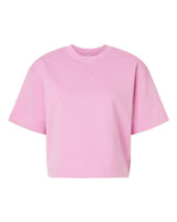 American Apparel Women's French Terry Mid-Length Boxy Top. FTCB0 - Powder Pink