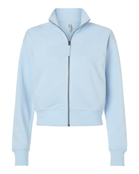 American Apparel Women's French Terry Full-Zip Jacket. FTJ00 - Powder Blue