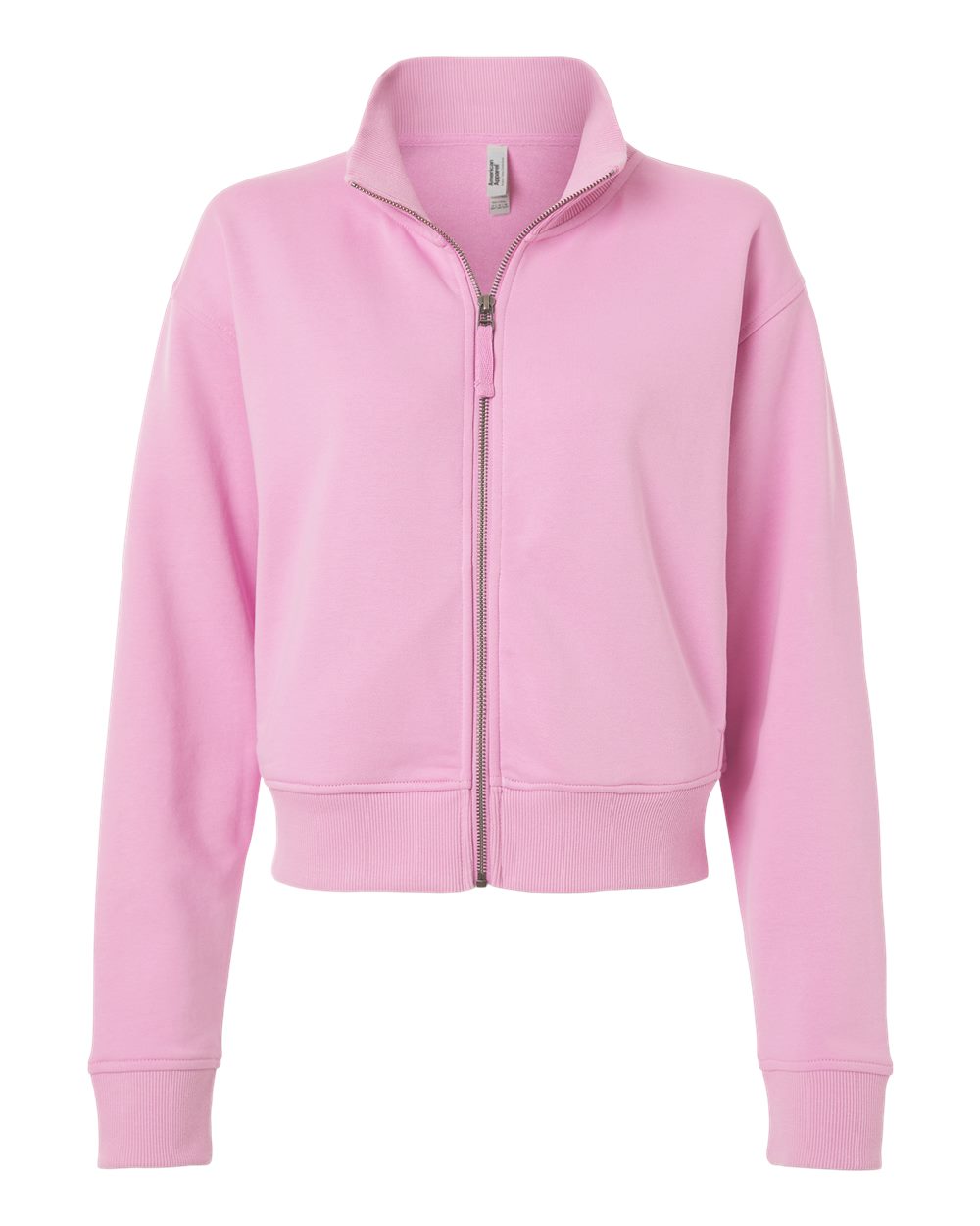 American Apparel Women's French Terry Full-Zip Jacket. FTJ00 - Powder Pink