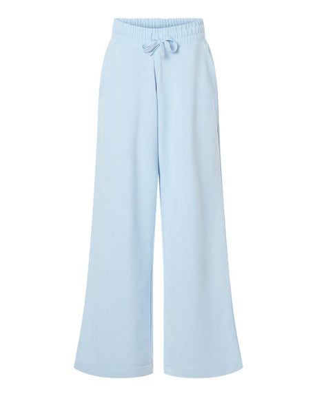 American Apparel Women's French Terry Wide Leg Pants. FTP00 - Powder Blue