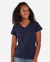 Boxercraft Women's V-Neck T-Shirt. BW2201 - Navy