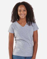 Boxercraft Women's V-Neck T-Shirt. BW2201 - Oxford Heather