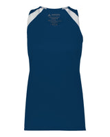 Augusta Sportswear Women's Overspeed Track Jersey. 348 - Navy/ White