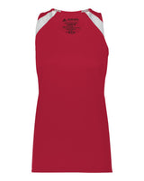Augusta Sportswear Women's Overspeed Track Jersey. 348 - Scarlet/ White