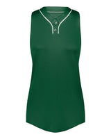 Augusta Sportswear Women's Cutter Jersey. 6913 - Dark Green/ White