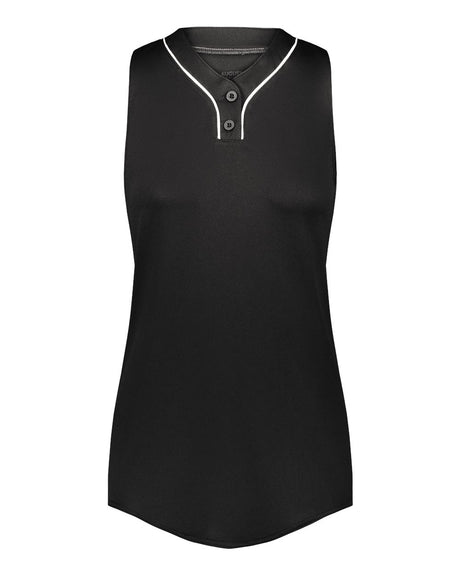 Augusta Sportswear Girls' Cutter Jersey. 6914 - Black/ White