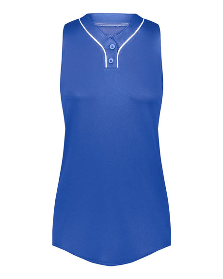 Augusta Sportswear Girls' Cutter Jersey. 6914 - Royal/ White