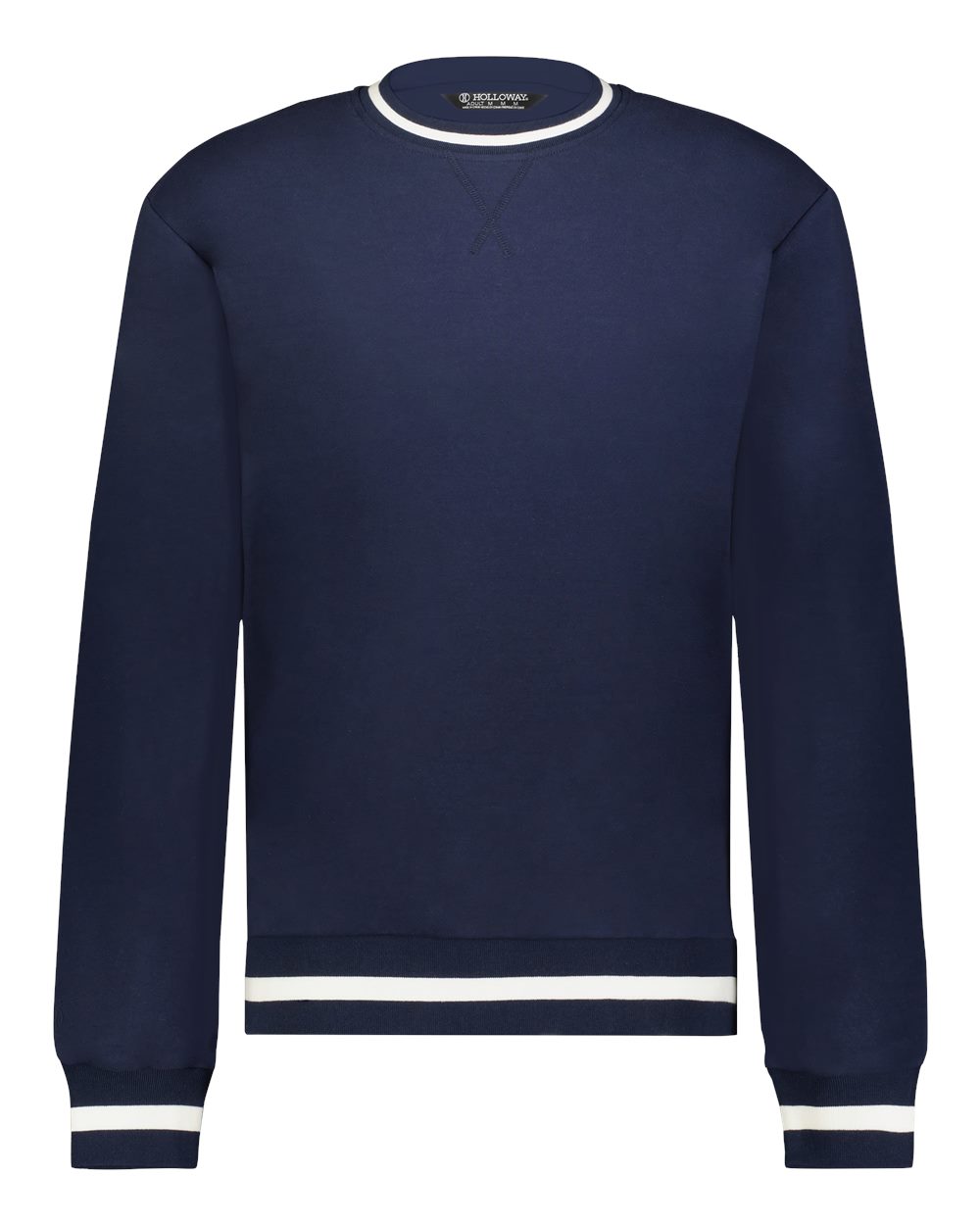 Holloway Unisex Heritage Prep Crewneck Sweatshirt. 223527 - Navy/ Vanilla