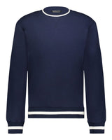 Holloway Unisex Heritage Prep Crewneck Sweatshirt. 223527 - Navy/ Vanilla