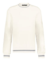 Holloway Unisex Heritage Prep Crewneck Sweatshirt. 223527 - Vanilla/ Athletic Heather