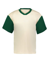 Holloway Unisex Prep Street Fan Jersey. 226120 - Alabaster/ Dark Green