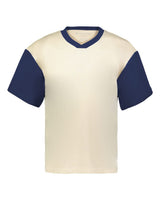 Holloway Unisex Prep Street Fan Jersey. 226120 - Alabaster/ Navy