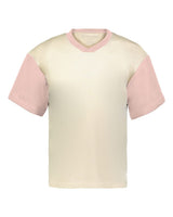 Holloway Unisex Prep Street Fan Jersey. 226120 - Alabaster/ Petal Pink