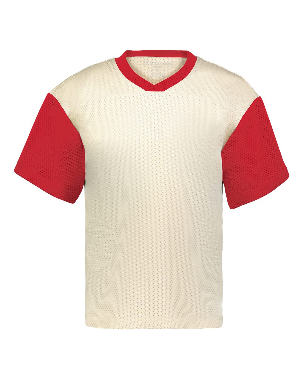 Holloway Unisex Prep Street Fan Jersey. 226120 - Alabaster/ Scarlet
