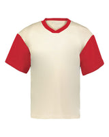 Holloway Unisex Prep Street Fan Jersey. 226120 - Alabaster/ Scarlet