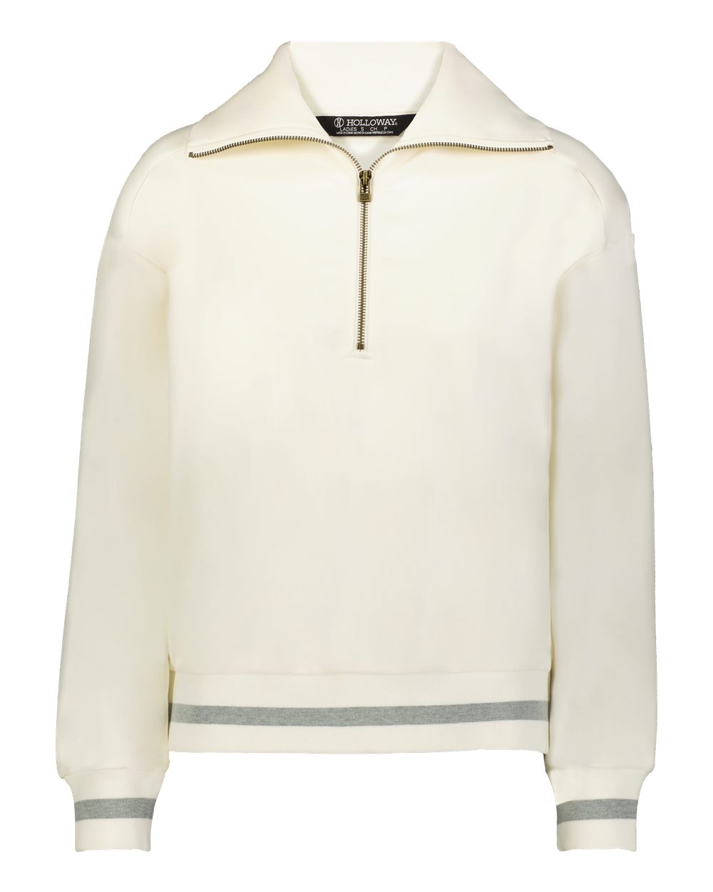 Holloway Women's Heritage Prep Quarter-Zip Pullover. 223782 - Vanilla/ Athletic Heather