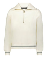 Holloway Women's Heritage Prep Quarter-Zip Pullover. 223782 - Vanilla/ Athletic Heather